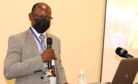 The Vice Chancellor-Prof. Barnabas Nawangwe officially opens the Inaugural International GORILLA Conference on 4th December 2020, Protea Hotel, Kampala Uganda.